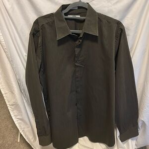 Banana Republic L men’s gray fitted button downn